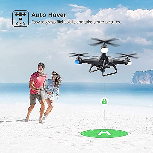 Holy Stone HS110D FPV RC Drone with 1080P HD Camera Live Video 120°Wide-Angle WiFi Quadcopter with Gesture Control, Altitude Hold, Headless Mode, 3D Flip RTF 2 Batteries and Accessories Kits