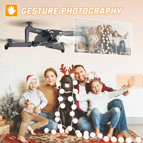 Heygelo S90 Drone with Camera for Adults, 1080P HD Mini FPV Drones for Kids Beginners, Foldable RC Quadcopter Toys Gifts for Boys Girls with Altitude Hold, Voice/Gesture Control, 3 Speeds, 2 Batteries