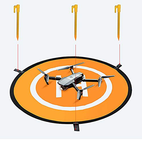 Luminous Drone Landing Pad Glow in The Dark Waterproof 30'' Universal Landing Pad Accessories Fast-fold Double Sided Quadcopter Landing Pad for RC Drones Helicopter PVB Drones DJI Mavic Pro Spark