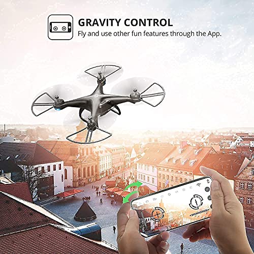 Holy Stone HS110D FPV RC Drone with 1080P HD Camera Live Video 120°Wide-Angle WiFi Quadcopter with Gesture Control, Altitude Hold, Headless Mode, 3D Flip RTF 2 Batteries and Accessories Kits