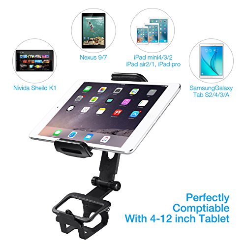 Powerextra 4-12 Inch Adjustable Extender Tablet Holder Mount with Neck Lanyard Strap Compatible with DJI Mavic Mini, Mavic 2 Pro/Zoom, DJI Spark/Mavic Pro/Mavic Air Remote Control