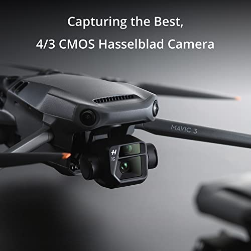 DJI Mavic 3 - Camera Drone with 4/3 CMOS Hasselblad Camera, 5.1K Video, Omnidirectional Obstacle Sensing, 46-Min Flight, RC Quadcopter with Advanced Auto Return, Max 15km Video Transmission