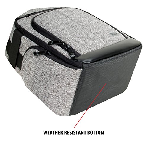 USA Gear Drone Backpack Case Compatible with DJI Mavic Pro, Spark Mini, Ryze Tello, Yuneec Breeze and More - Customizable Interior, Weather Resistant, Storage for Batteries and Accessories