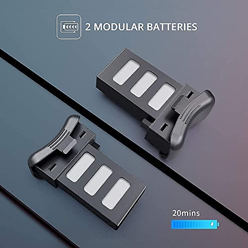 Holy Stone HS110D FPV RC Drone with 1080P HD Camera Live Video 120°Wide-Angle WiFi Quadcopter with Gesture Control, Altitude Hold, Headless Mode, 3D Flip RTF 2 Batteries and Accessories Kits