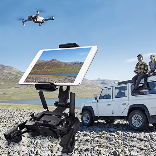 Powerextra 4-12 Inch Adjustable Extender Tablet Holder Mount with Neck Lanyard Strap Compatible with DJI Mavic Mini, Mavic 2 Pro/Zoom, DJI Spark/Mavic Pro/Mavic Air Remote Control