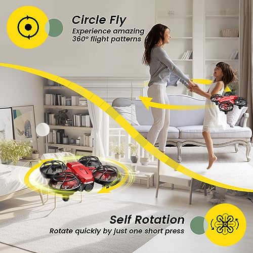 Holy Stone HS420 Mini Drone with HD FPV Camera for Kids Adults Beginners, Pocket RC Quadcopter with 3 Batteries, Toss to Launch, Gesture Selfie, Altitude Hold, Circle Fly, High Speed Rotation