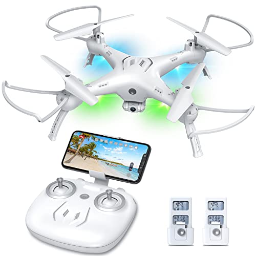 Drones with Camera for Adults/Kids/Beginners - 1080P 120Â° Wide-Angle Drone with Camera, Drones for Kids with Remote/APP/Voice, Drone for Beginners with 1 Key Fly/Land, Drones for Adults with 360Â°Flip 20Mins Flight, Top Christmas Gifts for Kids 2022