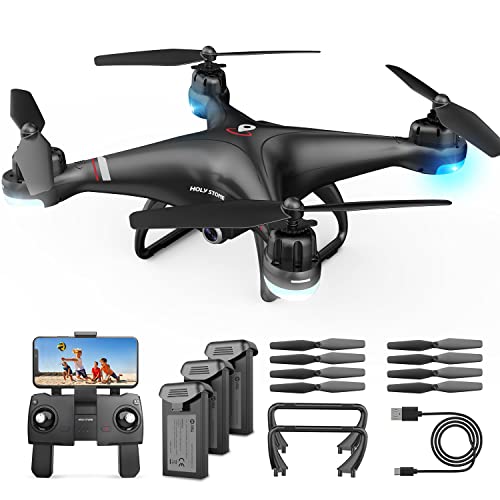 Holy Stone GPS Drone with 1080P HD Camera FPV Live Video for Adults and Kids, HS110G with Carrying Bag, 3 Batteries? Easy for Beginners