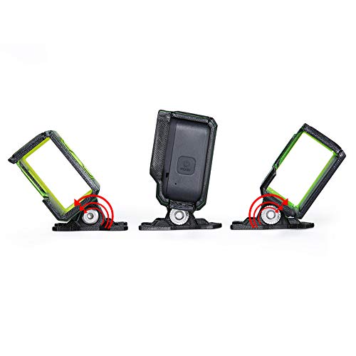 iFlight 3D Printed Adjustable Camera Mounting Case Seat 0~40° TPU Compatible Gopro Hero 5/6/7 Used for Titan XL5/DC5/Nazgul5/SL5 Series FPV Racing Drone Quadcopter Frame (Black & Green)
