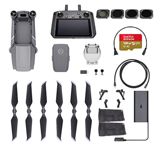 DJI Mavic 2 Pro Drone Quadcopter with Smart Controller, Must Have Bundle, 128GB SD Card, Polares 4 filter set (CPL, ND8, ND16, ND32), and More