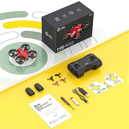 Holy Stone HS420 Mini Drone with HD FPV Camera for Kids Adults Beginners, Pocket RC Quadcopter with 3 Batteries, Toss to Launch, Gesture Selfie, Altitude Hold, Circle Fly, High Speed Rotation