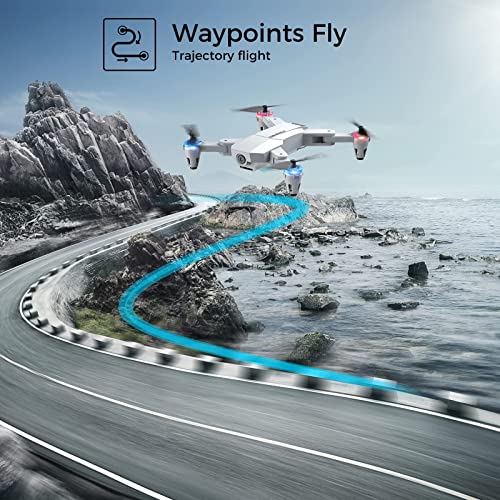 SIMREX X500 mini Drone Optical Flow Positioning RC Quadcopter with 720P HD Camera, Altitude Hold Headless Mode, Foldable FPV Drones WiFi Live Video 3D Flips Easy Fly Steady for Learning Dark Gray