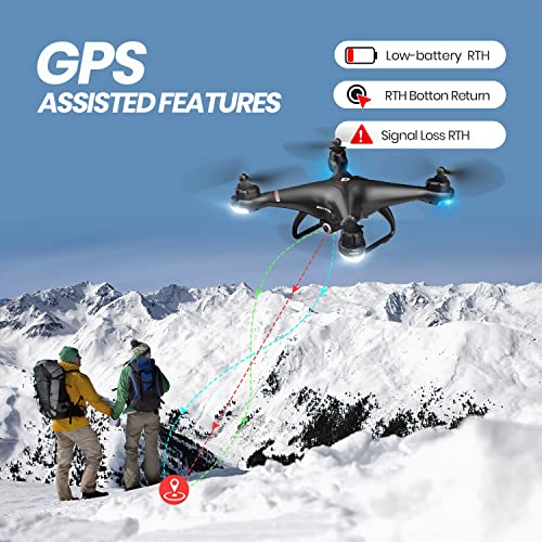 Holy Stone GPS Drone with 1080P HD Camera FPV Live Video for Adults and Kids, HS110G with Carrying Bag, 3 Batteries? Easy for Beginners