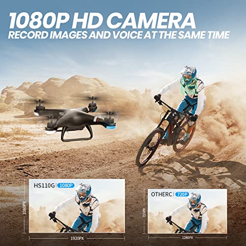 Holy Stone GPS Drone with 1080P HD Camera FPV Live Video for Adults and Kids, HS110G with Carrying Bag, 3 Batteries? Easy for Beginners