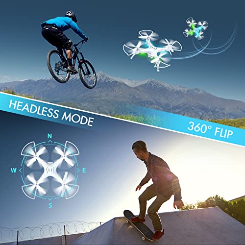 Drones with Camera for Adults/Kids/Beginners - 1080P 120Â° Wide-Angle Drone with Camera, Drones for Kids with Remote/APP/Voice, Drone for Beginners with 1 Key Fly/Land, Drones for Adults with 360Â°Flip 20Mins Flight, Top Christmas Gifts for Kids 2022