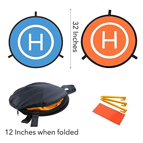 Fstop Labs Drone and Quadcopter Landing Pad Accessories 32 inch, Waterproof Nylon for DJI Tello Mavic Phantom 3 4 Spark Mavic 2 Pro Zoom Air