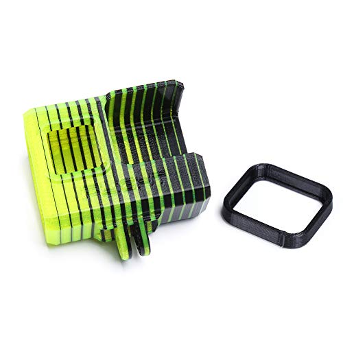 iFlight 3D Printed Adjustable Camera Mounting Case Seat 0~40° TPU Compatible Gopro Hero 5/6/7 Used for Titan XL5/DC5/Nazgul5/SL5 Series FPV Racing Drone Quadcopter Frame (Black & Green)