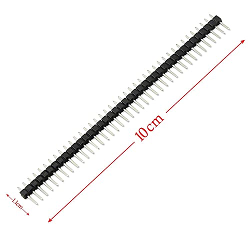 10PCS 40 Pin 2.54mm Pitch Breakway Male & Female Pin Header Kit Straight Single Row PCB Board Connector for Arduino Prototype Shield