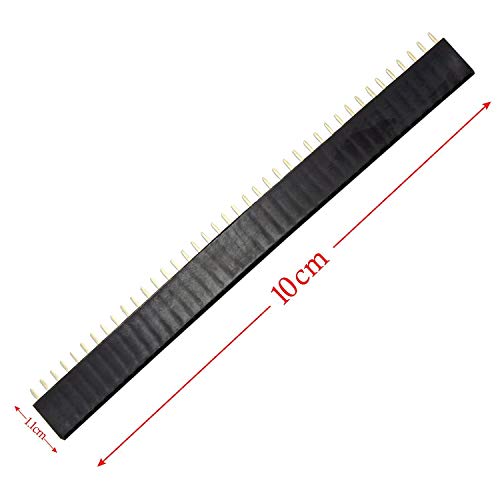 10PCS 40 Pin 2.54mm Pitch Breakway Male & Female Pin Header Kit Straight Single Row PCB Board Connector for Arduino Prototype Shield