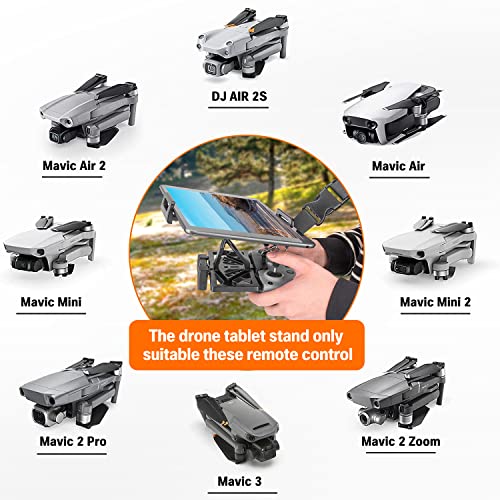 Drone Tablet Holder, Jubor Foldable Tablet Mount Adapter for DJI Mavic Air 2/Air 2S/Mavic 3/Mavic Mini/Mavic 2/Mavic Pro Drones Accessories Tablet Stand for Remote Controller Fit 4.7-12.9 Inch Tablets