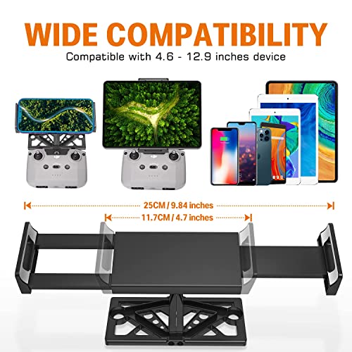 Drone Tablet Holder, Jubor Foldable Tablet Mount Adapter for DJI Mavic Air 2/Air 2S/Mavic 3/Mavic Mini/Mavic 2/Mavic Pro Drones Accessories Tablet Stand for Remote Controller Fit 4.7-12.9 Inch Tablets