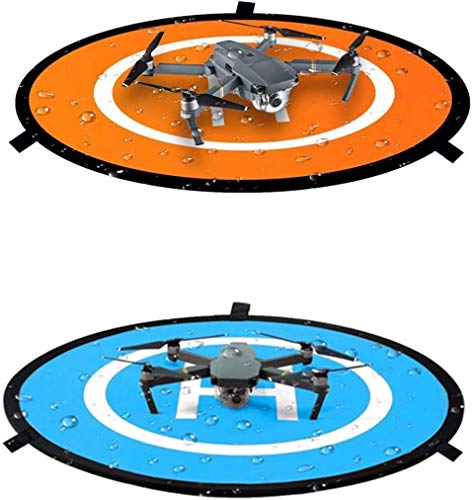 Drone Landing Pad, Universal Waterproof D 75cm/30inch Portable Foldable Landing Pads for RC Drones Helicopter, PVB Drones, DJI Mavic Pro Phantom 2/3/4 Pro, Antel Robotic, 3DR Solo(Blue & Orange)