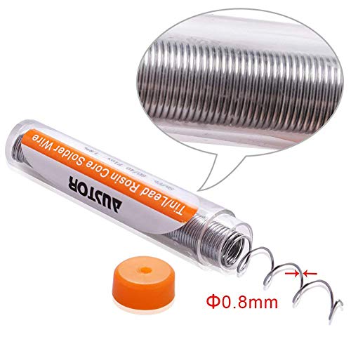AUSTOR 6 Pack 60-40 Rosin Core Solder, Solder Wire Tin Lead Electrical Soldering Tools Diameter 0.8mm, 20g