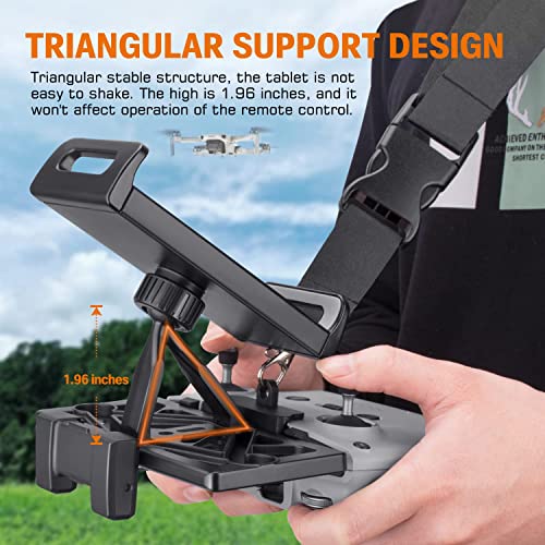 Drone Tablet Holder, Jubor Foldable Tablet Mount Adapter for DJI Mavic Air 2/Air 2S/Mavic 3/Mavic Mini/Mavic 2/Mavic Pro Drones Accessories Tablet Stand for Remote Controller Fit 4.7-12.9 Inch Tablets