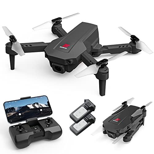 BEZGAR HQ054 Mini Foldable Drone for Kids w/ 1080P HD FPV Camera,Remote Control Drones with Camera for Adults ï¼ Beginners,RC Quadcopter Toys Gifts for Boys Girls w/ One Key Start 3D Flips 2 Batteries