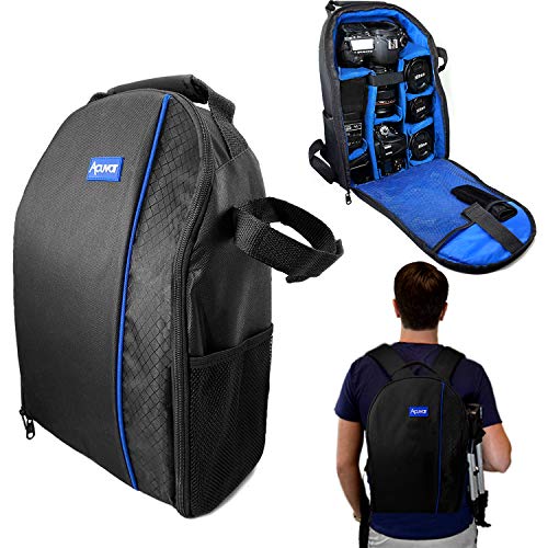 Acuvar BPACK03 Padded Backpack with Customizable Interior Padding and Rain Cover for SLR/DSLR Cameras, Action Digital Cameras, Drone & More Photography Accessories