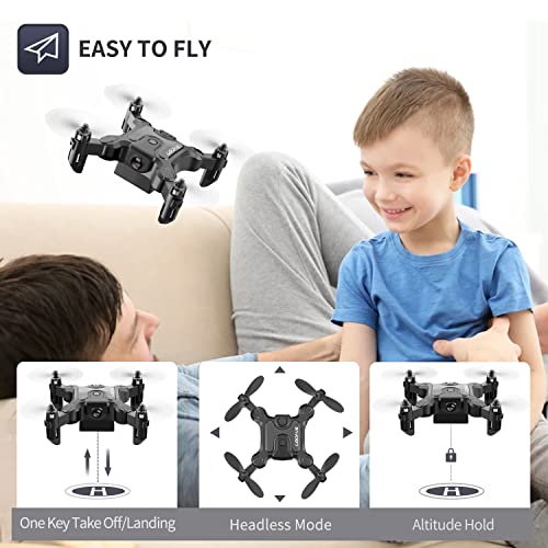 4DRC Mini Drone with 720p Camera for Kids and Adults, FPV Drone Beginners RC Foldable Live Video Quadcopter,App Control,3D Flips and Headless Mode,One Key Return,Altitude Hold,3 Modular Battery