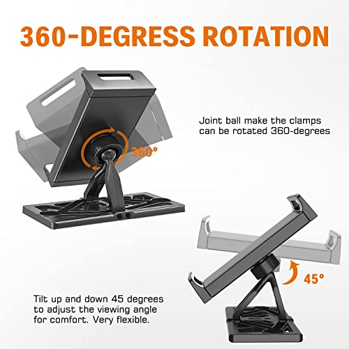 Drone Tablet Holder, Jubor Foldable Tablet Mount Adapter for DJI Mavic Air 2/Air 2S/Mavic 3/Mavic Mini/Mavic 2/Mavic Pro Drones Accessories Tablet Stand for Remote Controller Fit 4.7-12.9 Inch Tablets