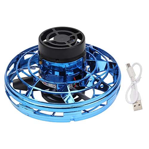 LIANGLIDE UFO Magic Flying Orb Ball with Lights, Hand Controlled Drone, Flying Fidget Spinner, Mini Flying UFO Toys with 360Â°Rotating LED Lights, Flying Saucer Toy Boys Girls (Blue)