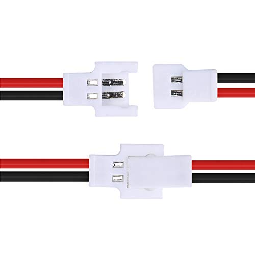 NIDICI 20pcs(10 Pairs) 1S Charger 3.7v Charging Cable Male & Female for 1s Lipo Battery RC Quadcopter Drone Multirotors