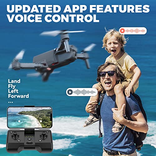 BEZGAR HQ054 Mini Foldable Drone for Kids w/ 1080P HD FPV Camera,Remote Control Drones with Camera for Adults ï¼ Beginners,RC Quadcopter Toys Gifts for Boys Girls w/ One Key Start 3D Flips 2 Batteries