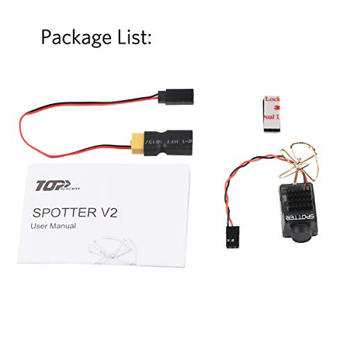 Crazepony Spotter V2 Micro FPV AIO Camera 5.8G with OSD Integrated Mic FOV170 Degree 700TVL Video Transmitter 40CH 20MW-200MW Adjustable VTX for Mini FPV RC Drone