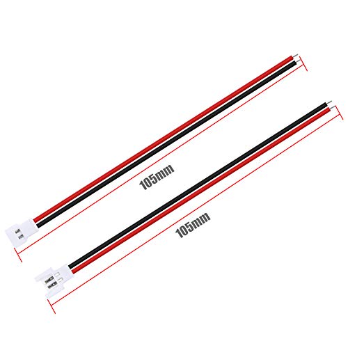 NIDICI 20pcs(10 Pairs) 1S Charger 3.7v Charging Cable Male & Female for 1s Lipo Battery RC Quadcopter Drone Multirotors