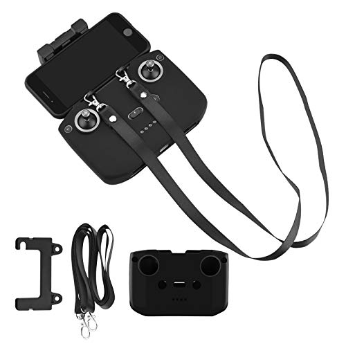 O'woda Mavic Mini 2 Remote Control Protective Cover with Lanyard Silicone Case Dustproof Scratch Resistant Shell Protection Accessories for DJI Mavic Mini 2/Mavic Air 2 (Black)