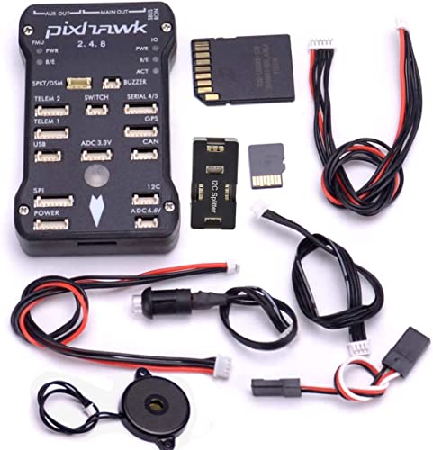 Readytosky Pixhawk PX4 Flight Controller PIX 2.4.8 32 Bit Flight Control Board+Safety Switch+Buzzer+I2C Splitter Expand Module+16GB SD Card