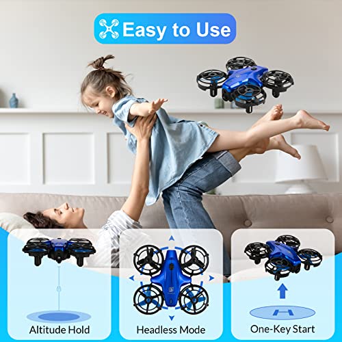 Drones for Kids, TUDELLO RC Mini Drone for Kids and Beginners, RC Quadcopter Indoor with Headless Mode, Small Helicopter with 3D Flip, Auto Hovering and 2 Batteries, Great Gift for Boys and Girls