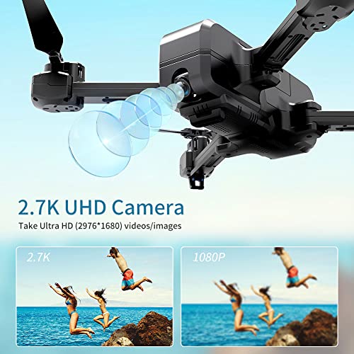 Contixo F22 Pro FPV Drone with Camera for Adults, Kids, Beginners - 5G RC Quadcopter with 2.7K Video - Gesture Control, Custom Flight Path, WiFi, GPS Auto Hover Return Home, Follow Me, Carrying Case