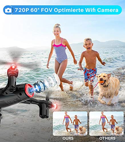 Syma X400 FPV Drone with Camera for Kids and Adults 720P HD WiFi Transmission, RC Quadcopter for Beginners Boys with Altitude Hold, One Key Start/Land, Draw Path, 3D Flips 2 Modular Batteries