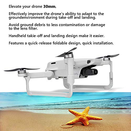 for DJI Mavic Mini 2 Landing Gear Extensions Legs Handheld Stand, Mavic Mini / DJI Mini 2nd Generation Accessories Extended Support Legs - Friendly to Drone Beginer