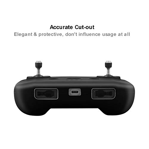 O'woda Mavic Mini 2 Remote Control Protective Cover with Lanyard Silicone Case Dustproof Scratch Resistant Shell Protection Accessories for DJI Mavic Mini 2/Mavic Air 2 (Black)