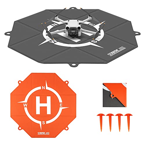 STARTRC Drone Landing Pad, Double-Sided Colors Waterproof 20 inch Helipad for DJI Mini 3 Pro,Mavic Air 2S,Mavic 2 Pro/Zoom,FPV Drone,Avata, All RC Drone Accessories, All RC Drone Accessories