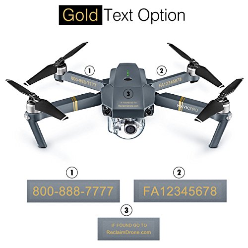 Mavic 2 Pro | Zoom Drone - FAA ID Bundle - Labels (3 Sets of 3) + FAA UAS Registration ID Card for Hobbyist Pilots + 3 Battery Labels