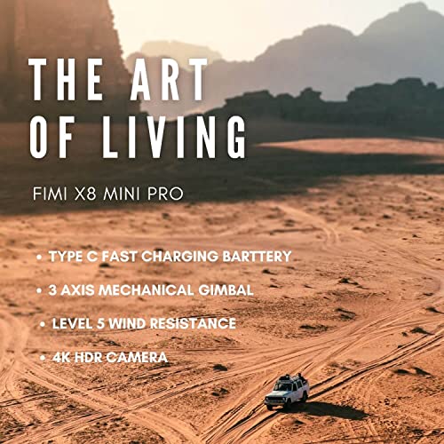 FIMI X8 mini pro - 4K Camera Drone for Adults/Teens, Long Battery & Range, 3-Axis Gimbal & 4K HDR Camera, Smart Tracking Modes, 245g Lightweight Design, Level 5 Wind Resistance (2 Batteries)