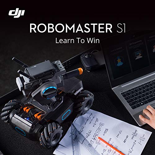 DJI RoboMaster S1 - Educational Robot STEM Programmable for Kids Science Learning Toy Car Remote Control Intelligent AI Scratch Python Coding 5MP 1/4" CMOS Camera