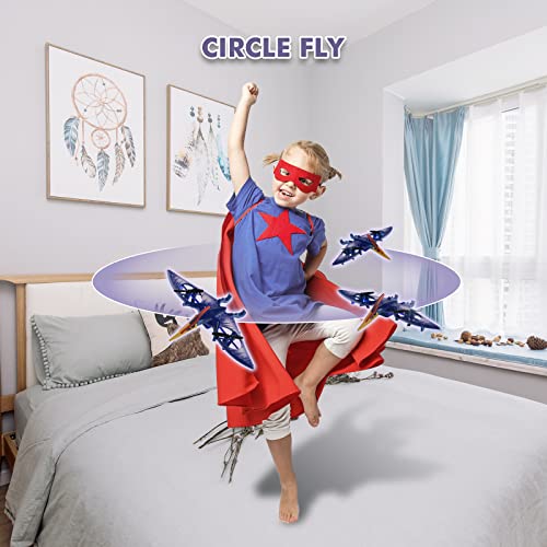 Pterosaur Dinosaur Toys Drone for Kids - Indoor Quadcopter with Altitude Hold, Headless Mode, LED Light One Key Start Speed Adjustment, Toys for 8 9 10 11 12 Year Old Boys&Girls, Birthday, Christmas Gifts (Blue)