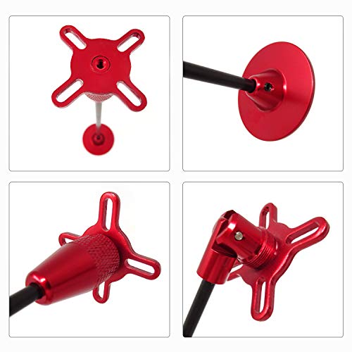 Honbay CNC Aluminum GPS Folding Antenna Base Mount Holder Bracket for DJI Quadcopter Multicopter (Red)